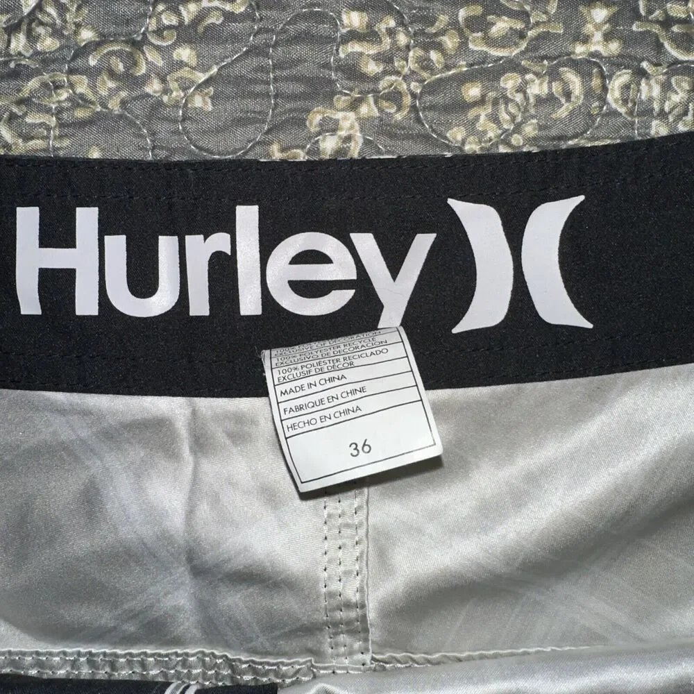 Hurley Shorts Mens 36 Swim Trunks Pre Owned Board shorts Draw String